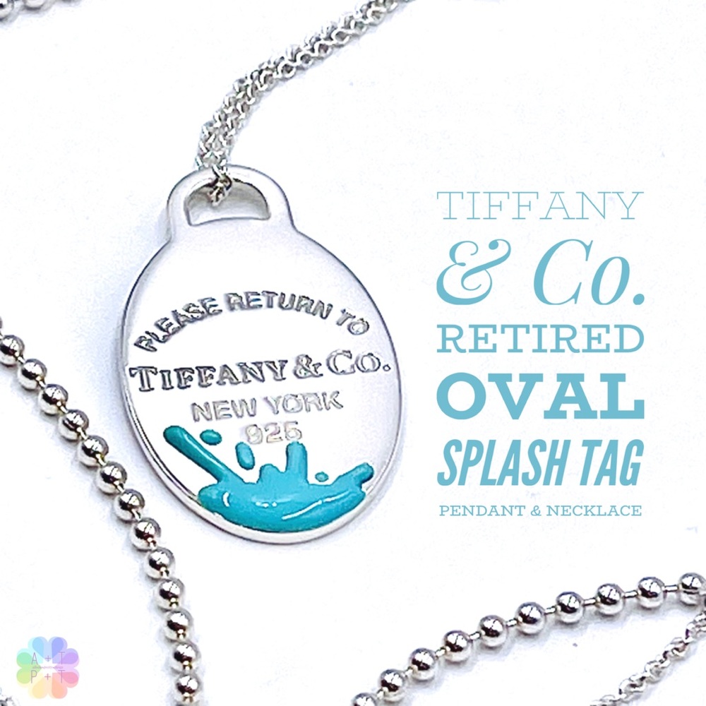 Tiffany & Co. Oval RTT Splash Tag & Necklace